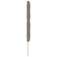 LED sengegavl med LED-lysstrimler Gråbrun 144 cm Stof
