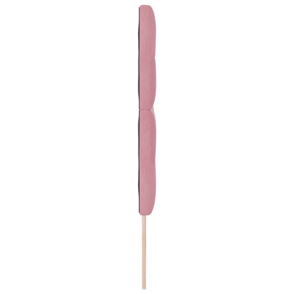 LED sengegavl med LED-lysstrimler Lyserød 144 cm Fløjl