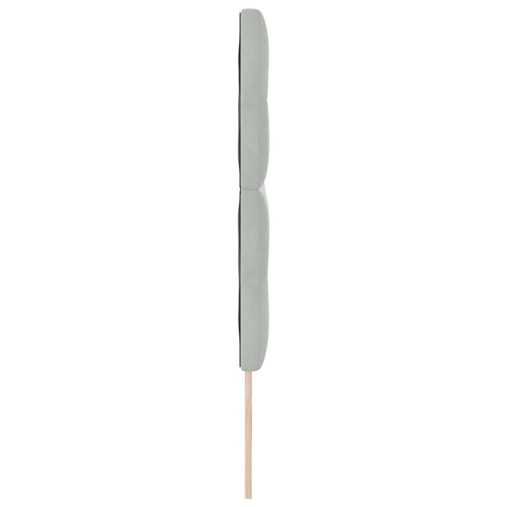 LED sengegavl med LED-lysstrimler Lysegrå 160 cm Fløjl