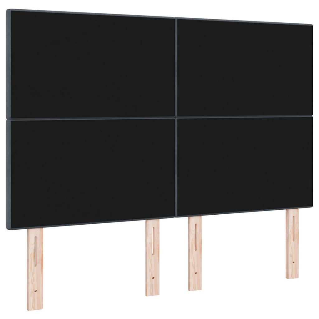 LED sengegavl med LED-lysstrimler Grå 160 cm Fløjl