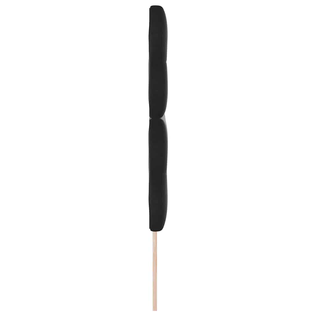 LED sengegavl med LED-lysstrimler Sort 160 cm Fløjl