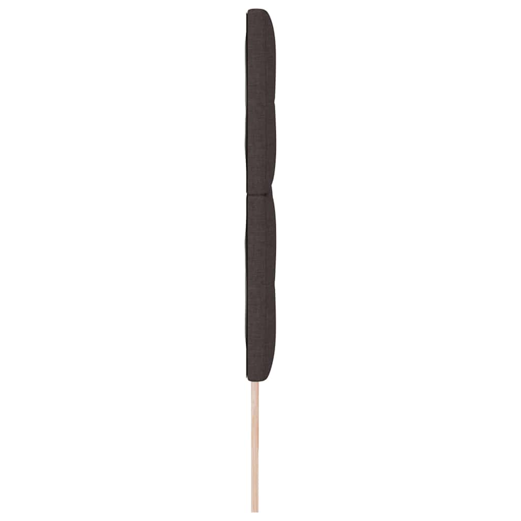 LED sengegavl med LED-lysstrimler Mørk Brun 180 cm Stof
