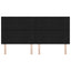 LED sengegavl med LED-lysstrimler Sort 200 cm Stof