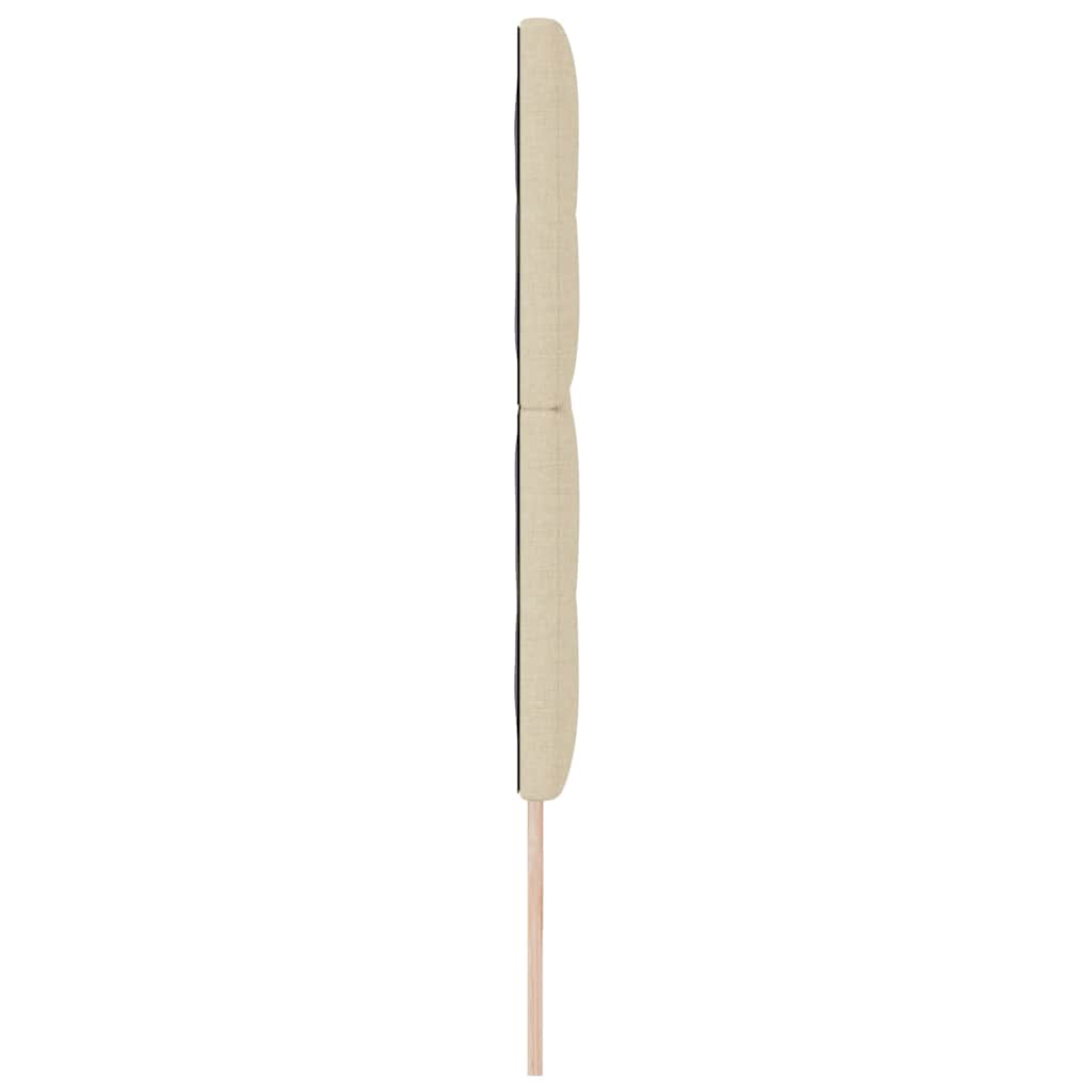 LED sengegavl med LED-lysstrimler Creme 200 cm Stof