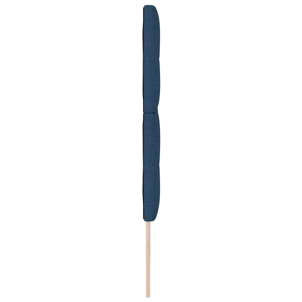 LED sengegavl med LED-lysstrimler Blå 200 cm Stof
