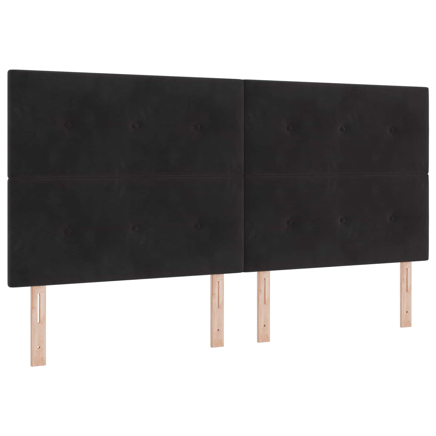 LED sengegavl med LED-lysstrimler Sort 200 cm Fløjl