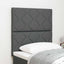LED sengegavl Grå Stof