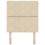 LED sengegavl Creme Stof