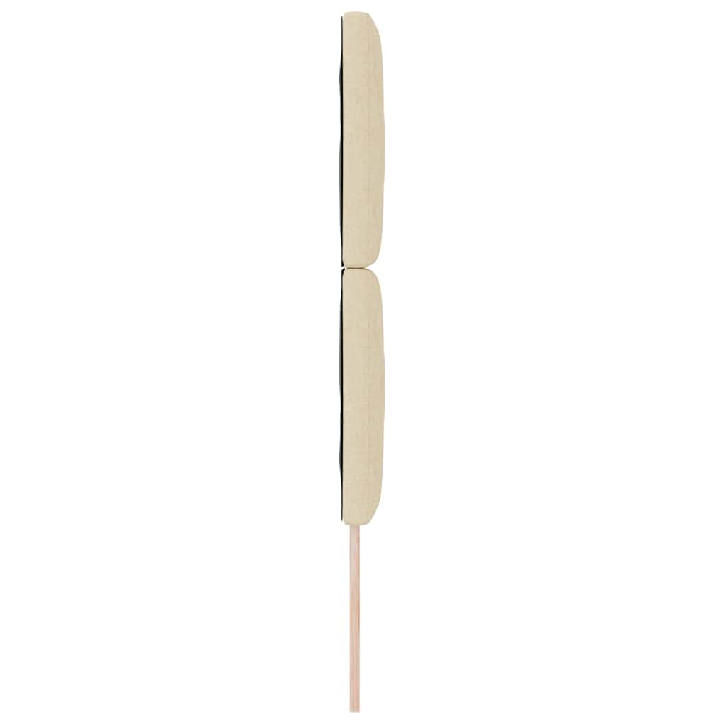 LED sengegavl Creme Stof