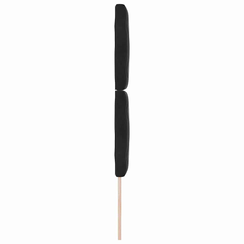 LED sengegavl Sort 80 cm Fløjl