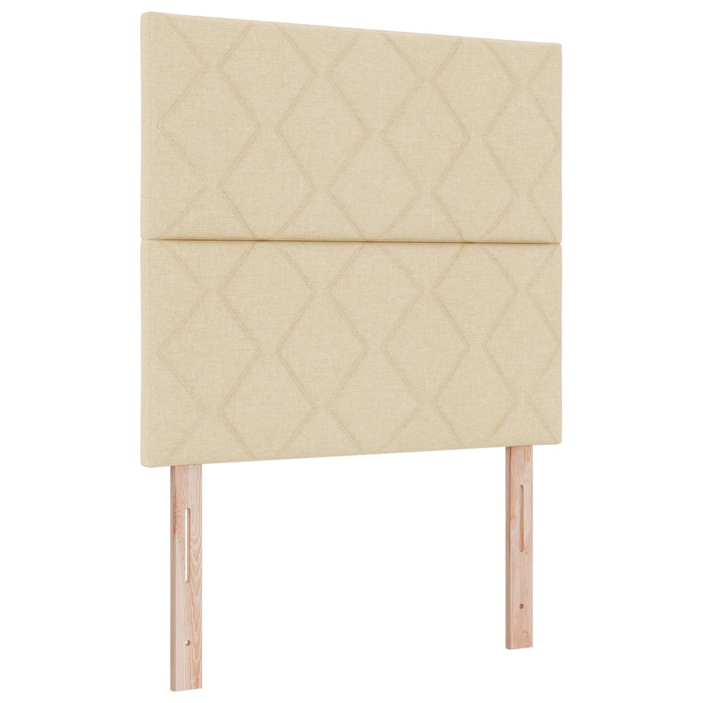 LED sengegavl Creme 90 cm Stof