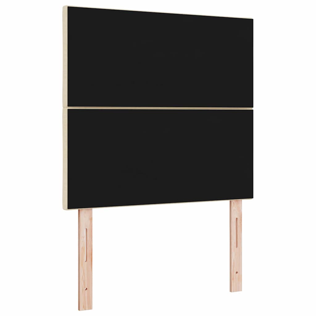 LED sengegavl Creme 90 cm Stof