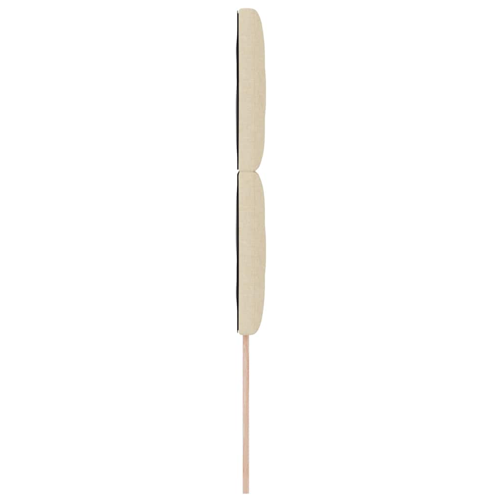 LED sengegavl Creme 90 cm Stof