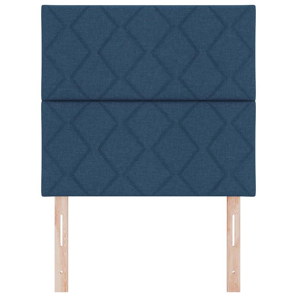 LED sengegavl Blå 90 cm Stof