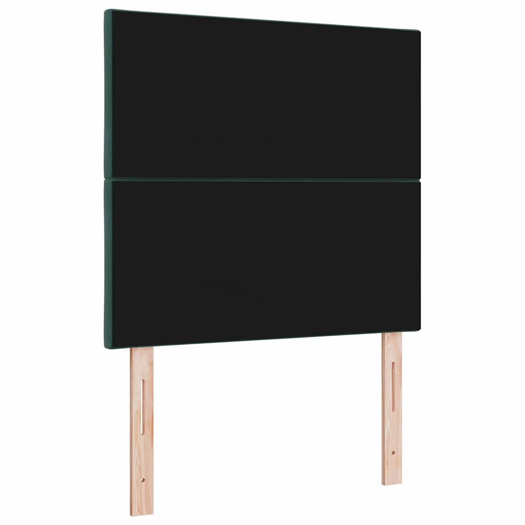 LED sengegavl Mørkegrøn 90 cm Fløjl