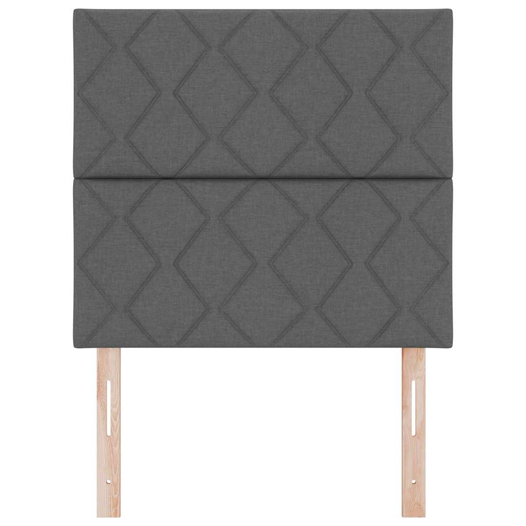 LED sengegavl Grå 100 cm Stof