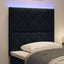 LED sengegavl Sort 100 cm Stof