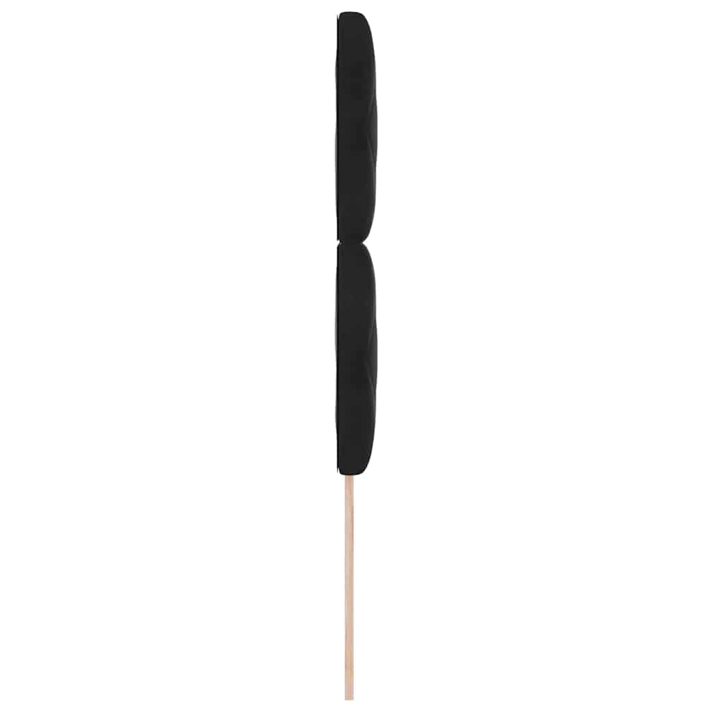 LED sengegavl Sort 100 cm Fløjl