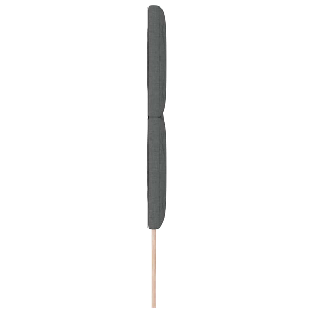 LED sengegavl Grå 144 cm Stof