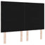 LED sengegavl Lysegrå 144 cm Stof