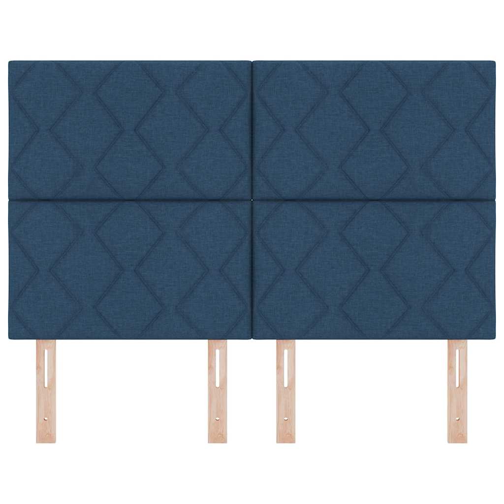LED sengegavl Lysegrå 144 cm Stof