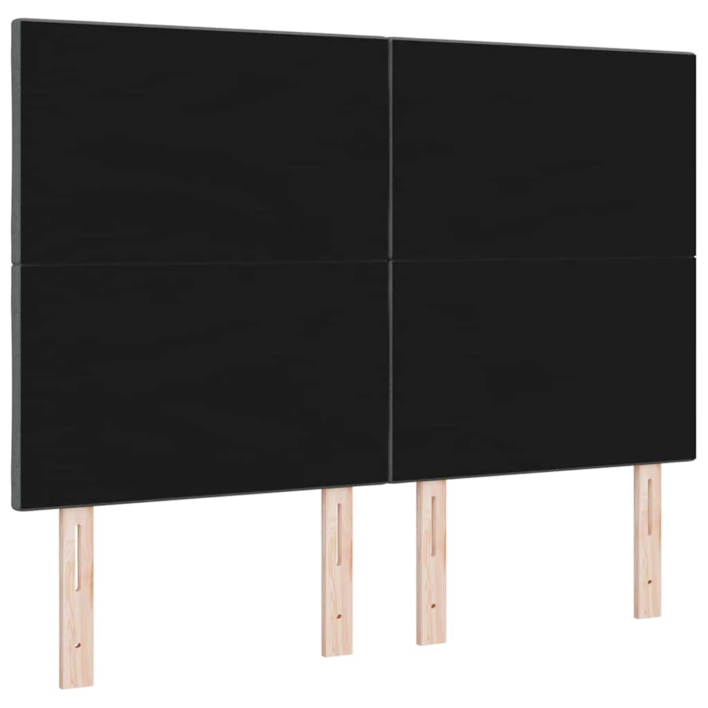 LED sengegavl Grå Stof