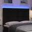 LED sengegavl Sort 160 cm Stof
