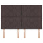 LED sengegavl Brun 160 cm Stof