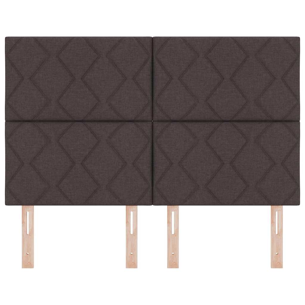 LED sengegavl Brun 160 cm Stof