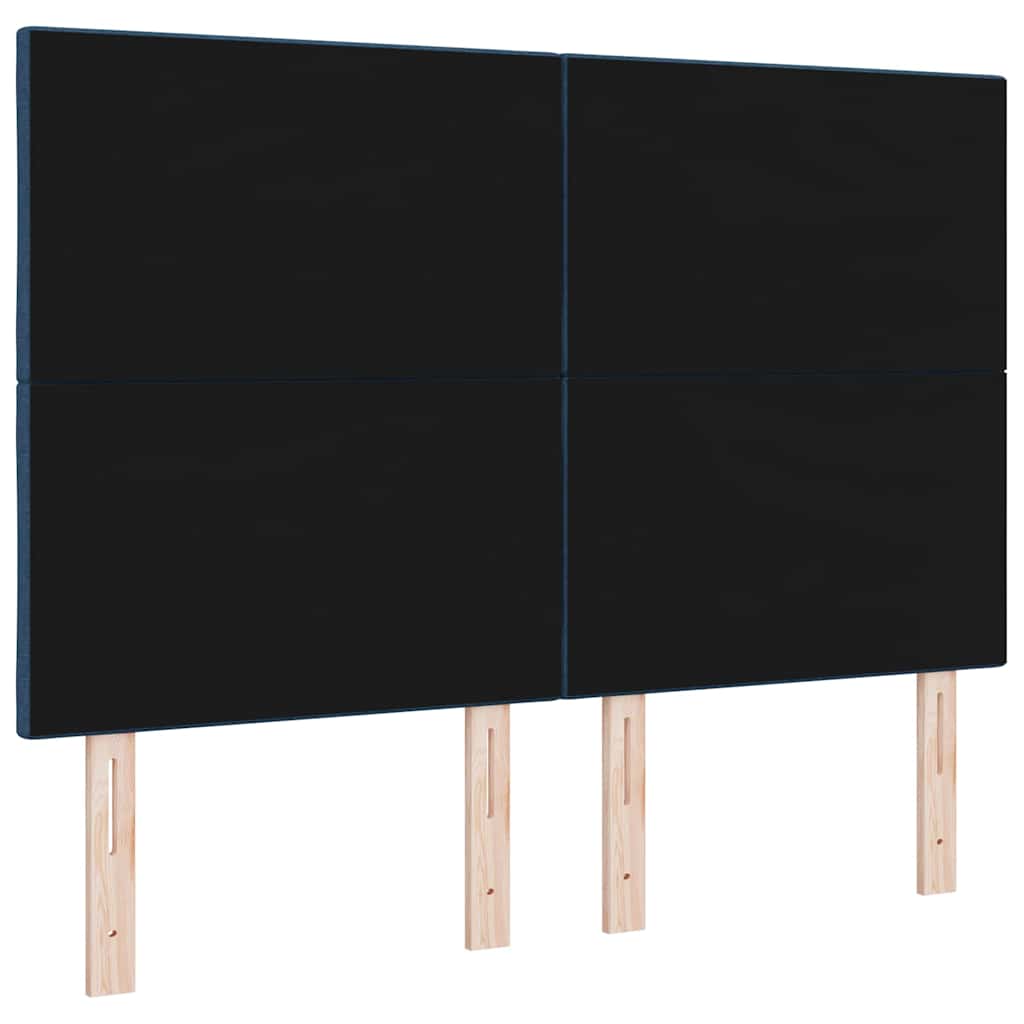 LED sengegavl Blå 160 cm Stof