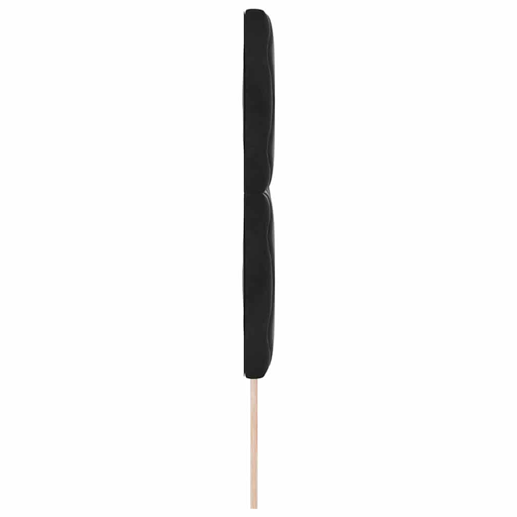 LED sengegavl Sort 160 cm Fløjl