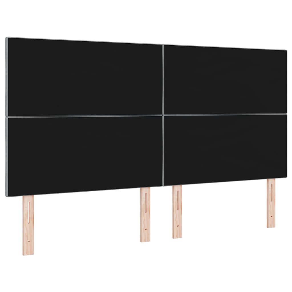 LED sengegavl Lysegrå 180 cm Stof