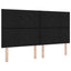LED sengegavl Sort 180 cm Stof