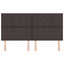 LED sengegavl Brun 180 cm Stof