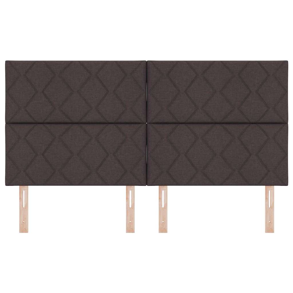 LED sengegavl Brun 180 cm Stof