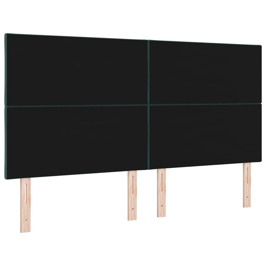 LED sengegavl Mørkegrøn 180 cm Fløjl