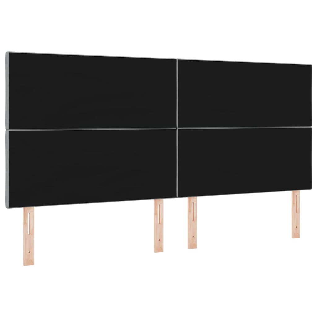 LED sengegavl Lysegrå 200 cm Stof