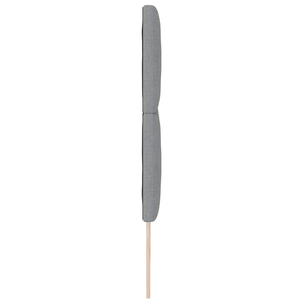 LED sengegavl Lysegrå 200 cm Stof