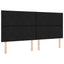 LED sengegavl Sort 200 cm Stof