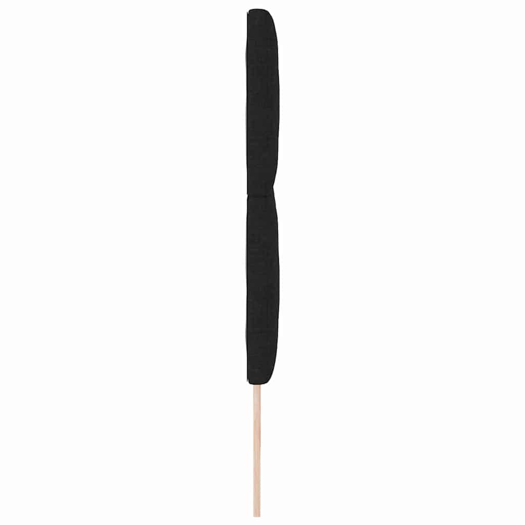 LED sengegavl Sort 200 cm Stof