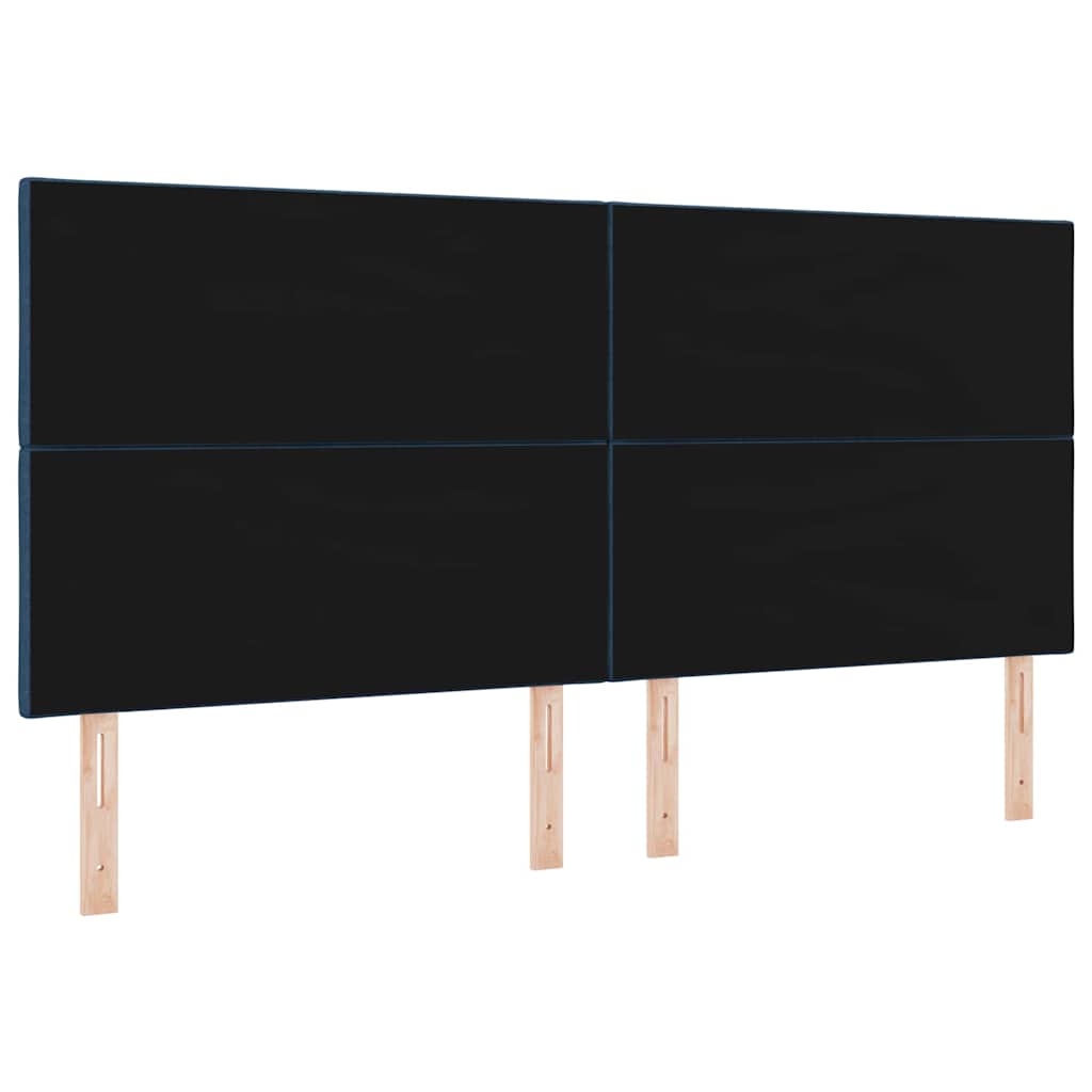 LED sengegavl Blå 200 cm Stof