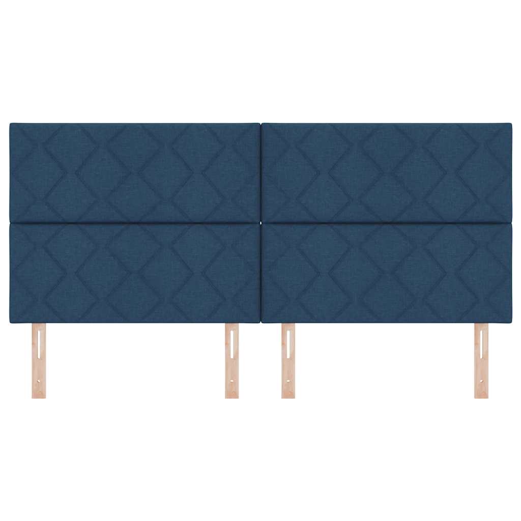 LED sengegavl Blå 200 cm Stof