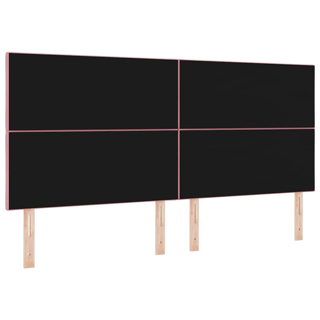 LED sengegavl Lyserød 200 cm Fløjl
