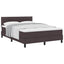 Box spring seng med hovedgærde Mørk Brun 140 x 200 cm Stof