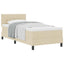 Box spring seng med hovedgærde Creme 80 x 200 cm Stof