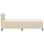 Box spring seng med hovedgærde Creme 80 x 200 cm Stof