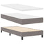 Box spring seng med hovedgærde Gråbrun 90 x 200 cm Stof