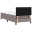 Box spring seng med hovedgærde Gråbrun 90 x 200 cm Stof