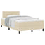 Box spring seng med hovedgærde Creme 120 x 190 cm Stof