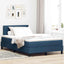 Box spring seng med hovedgærde Blå 120 x 190 cm Stof